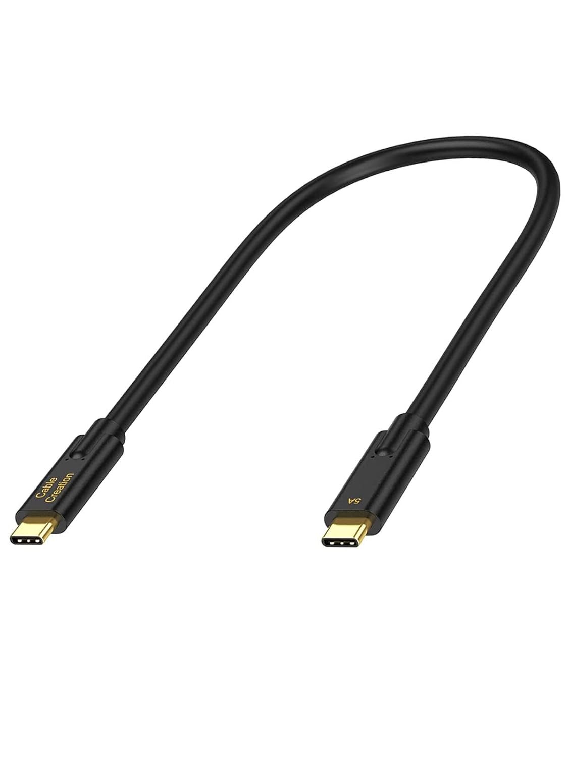 CableCreation Short USB C 1ft,100W USBC 3.1 Gen 2 PD 1Pcs-1Ft, Black 