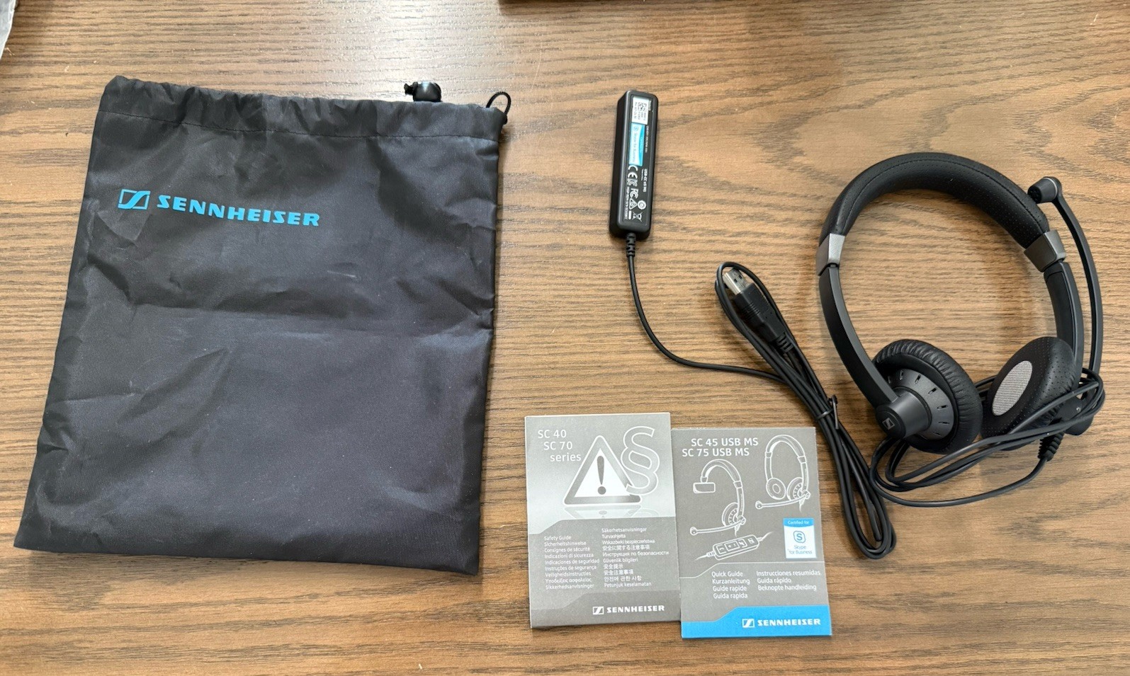Sennheiser SC 75 USB MS Impact Double-Sided Headset with Microphone Black EUC