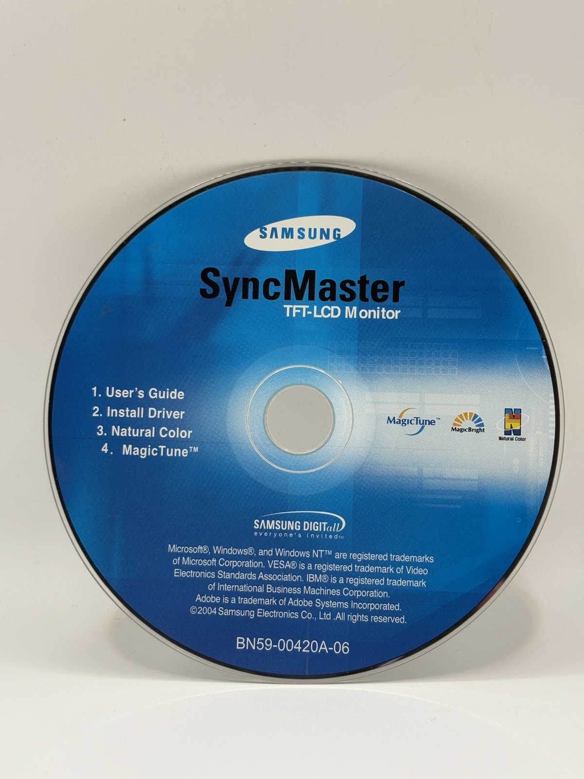 SAMSUNG SyncMaster TFT-LCD Monitor Disc