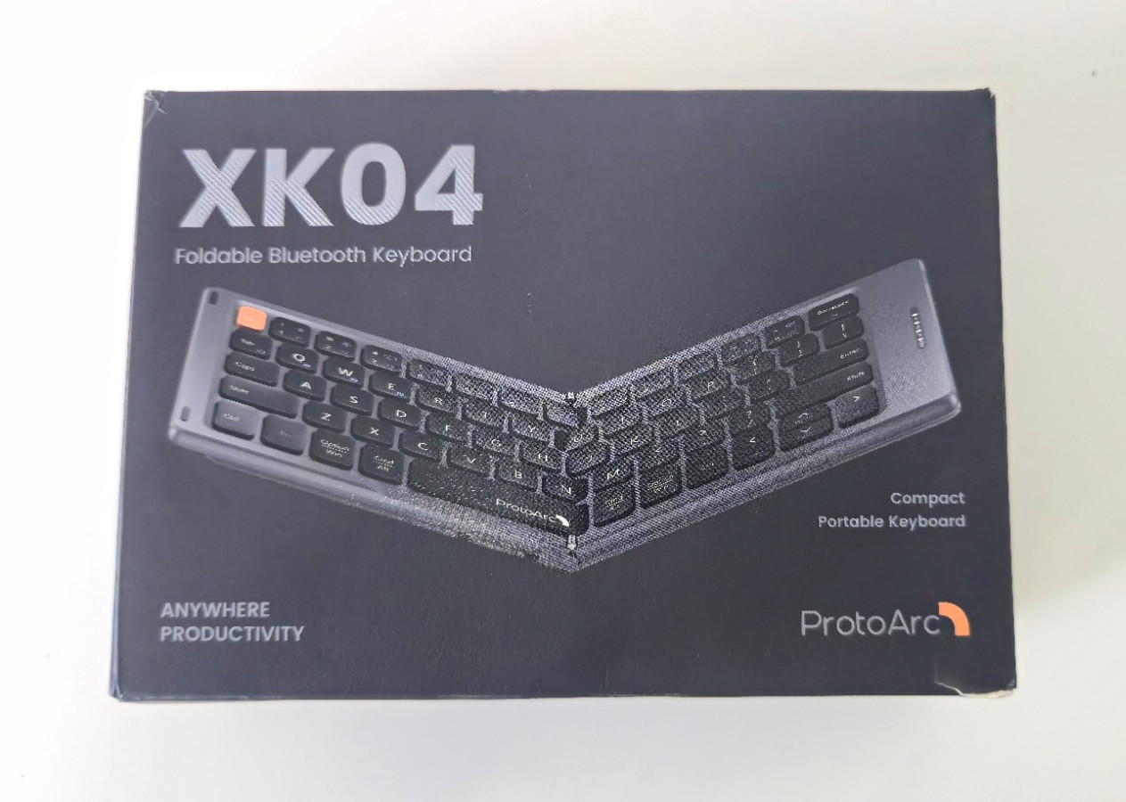 ProtoArc XK04 Foldable Bluetooth Keyboard Multi Device Type-C Rechargeable Black