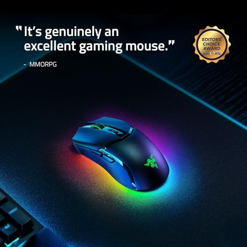 BLACK - RAZOR RAZER COBRA PRO WIRELESS GAMING MOUSE, 2.4 GHZ, 170 HR BATTERY,
