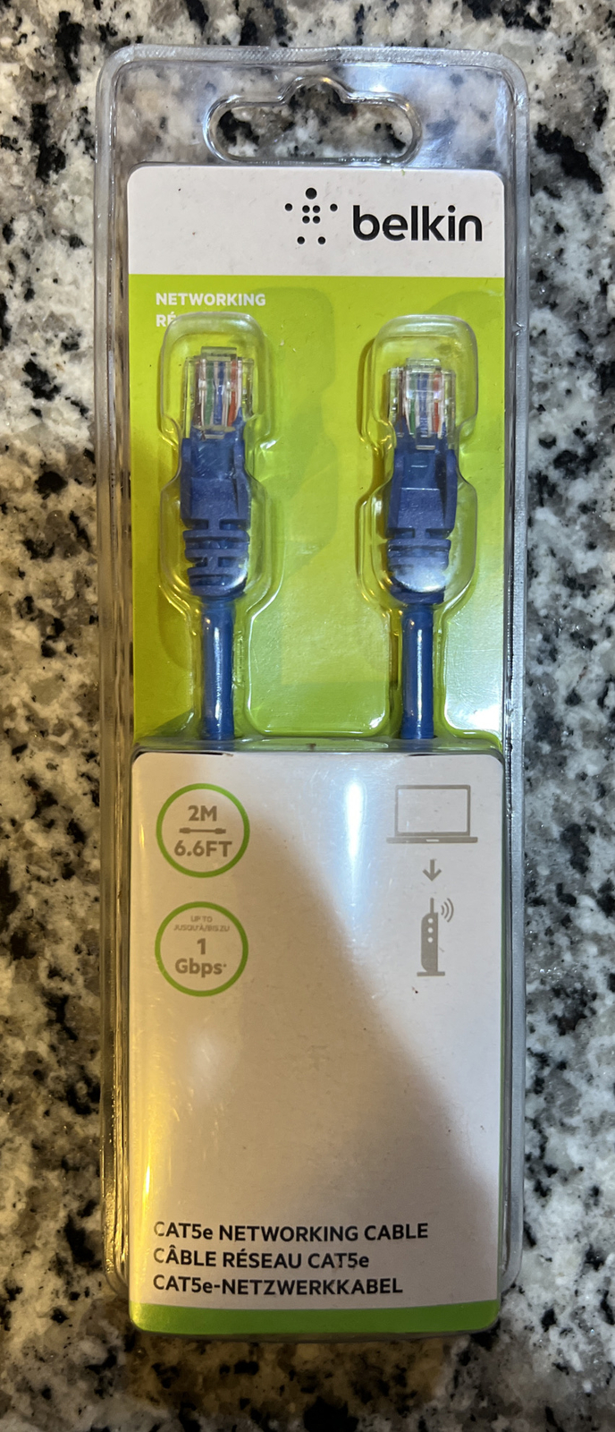 Belkin Cat5e Networking Cable 2M 6.6ft Blue Ethernet Cable 1 Gbps New  