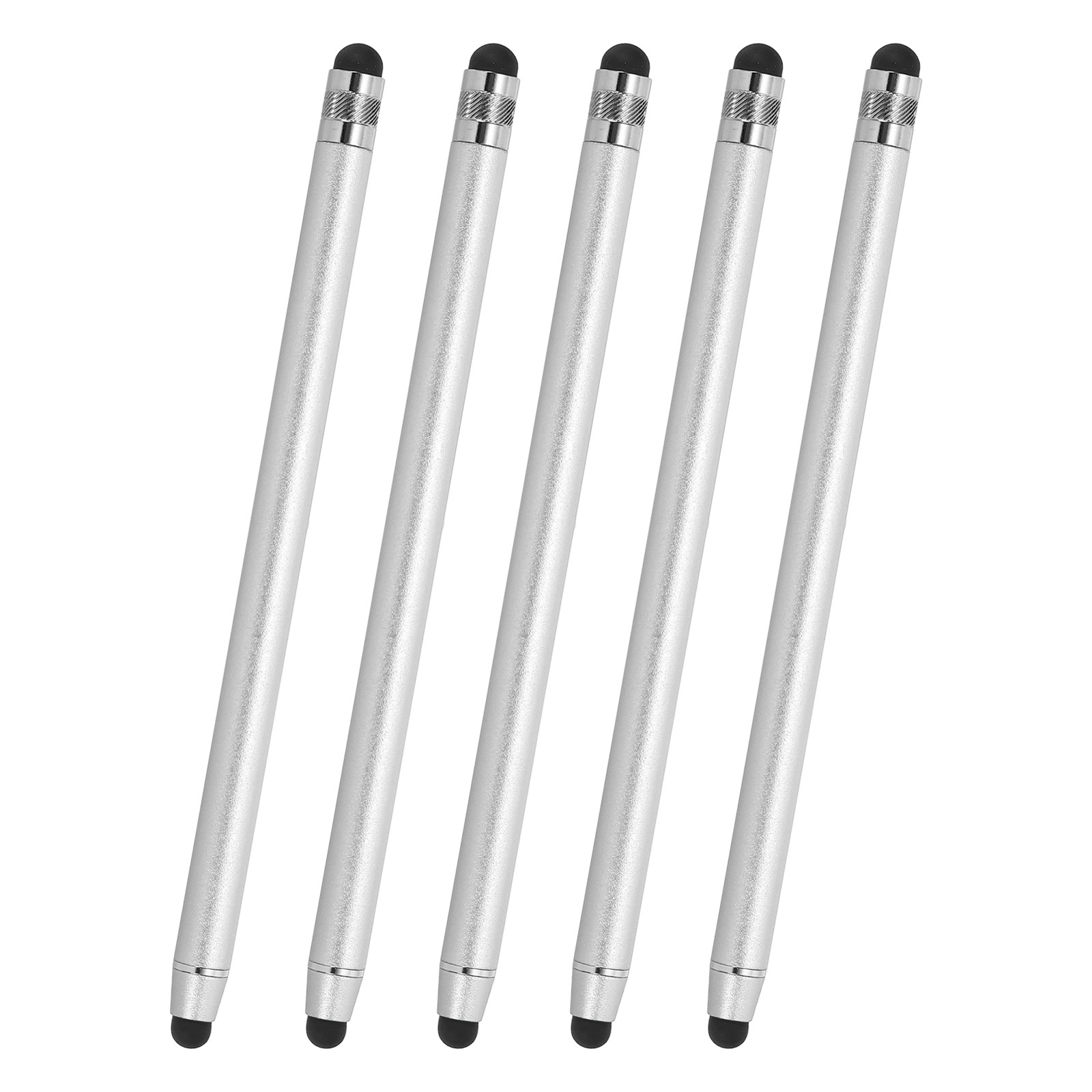 5Pcs Stylus Pens for Touch Screen 2 in 1 Universal Capacitive Stylus Silver]