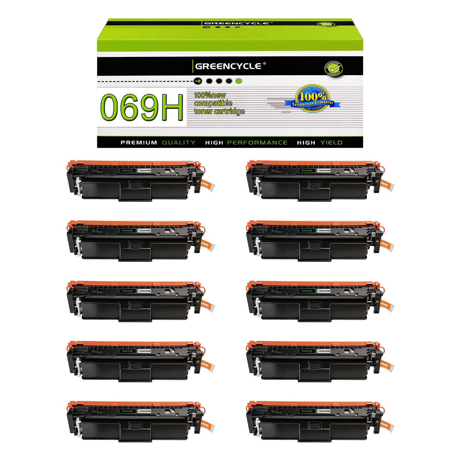 10Pack CRG069H Black High Yield Toner Cartridge Fit for Canon MF753Cdw MF751Cdw