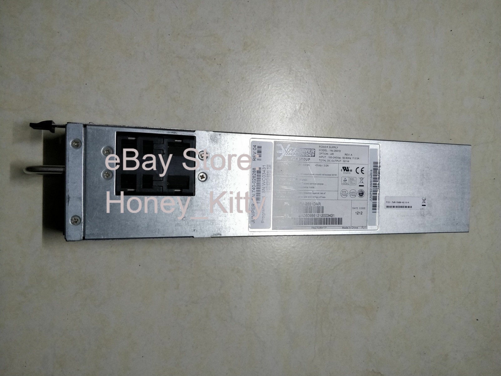 1pcs For Juniper MX80 firewall power supply YM-2651DAR PWR-MX80-AC