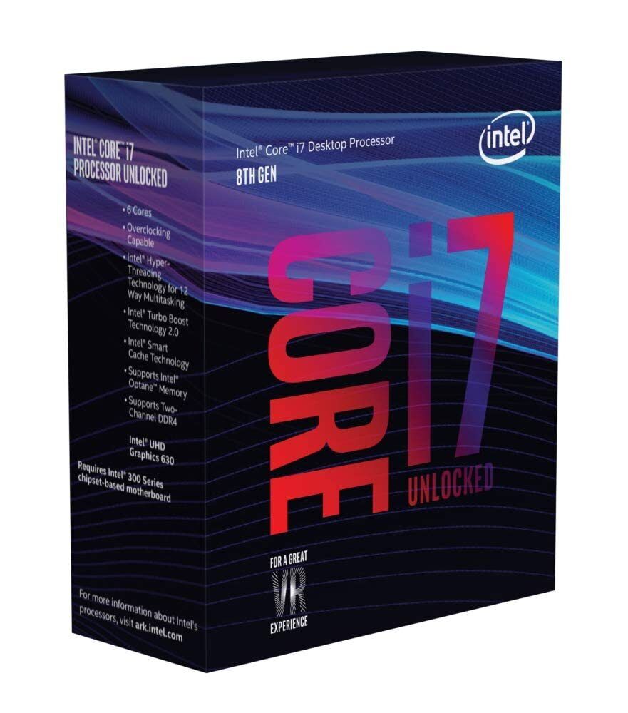 Intel Core i7-8700K, LGA 1151 V3,  Hexa Core 3.7 GHz - BX80684I78700K
