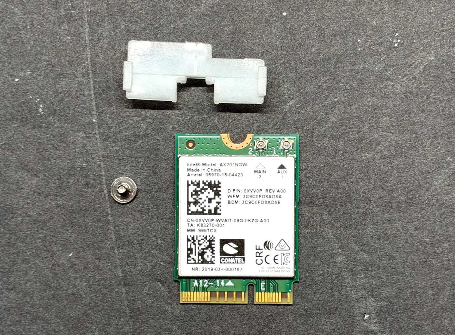 Intel Wi-Fi 6 AX201NGW Wireless Network Card Bluetooth 5.2 Dual Band CNVio2 M.2