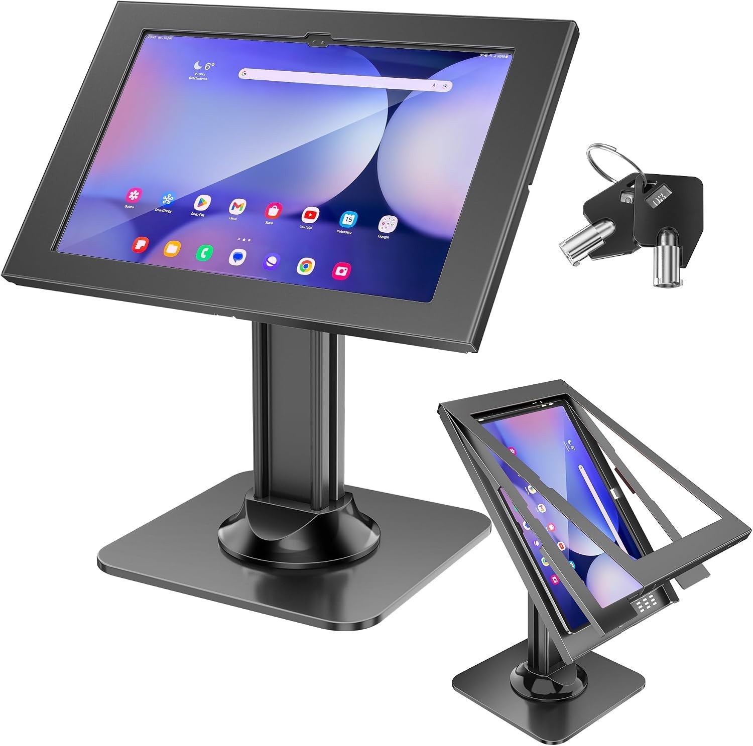 AboveTEK Tablet Kiosk Stand Samsung Tab S8 S9 S10 S11 Ultra 14.6 Anti-Theft