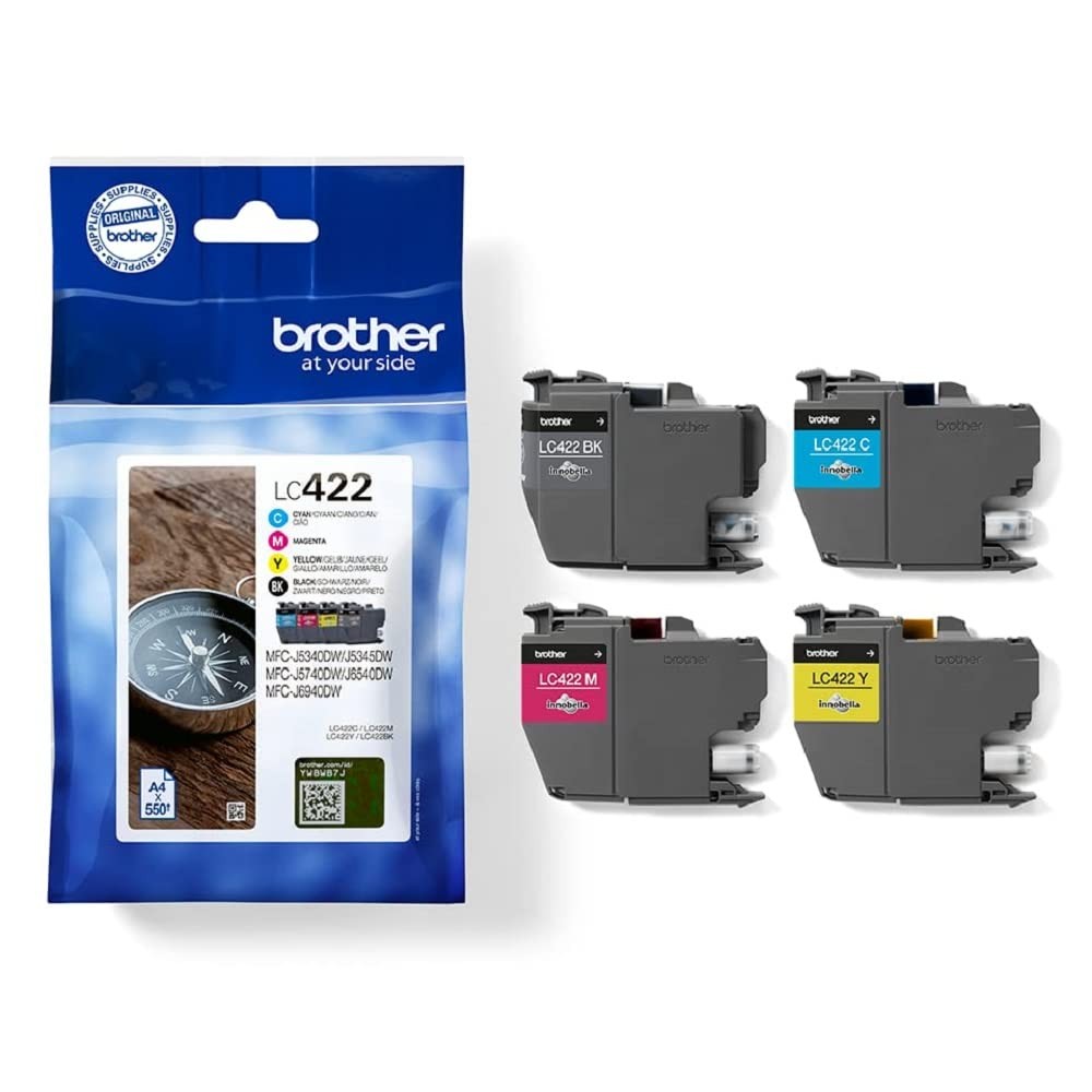 Brother Original LC-422VAL Value Pack Ink Cartridges for Brother MFC-J5340DW, MF