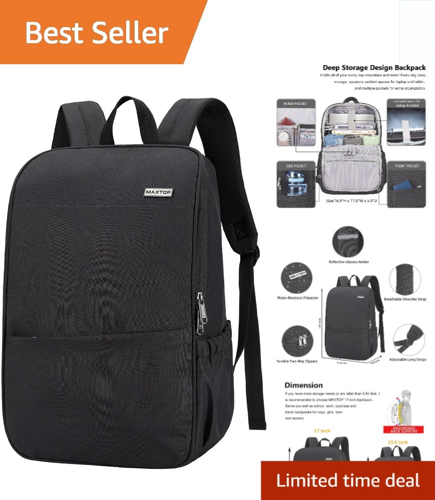 Elegant Deep Storage Business Backpack with Hidden Anti-Theft Pocket for Travel