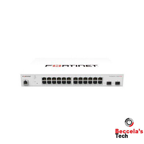 Fortinet FS-124E-FPOE L2 Plus Managed POE Switch with 24GE Plus 4SFP 24PT Poe