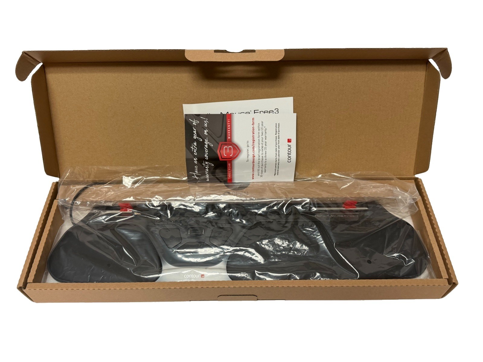 Contour Rollermouse Free3 Ergonomic USB Wired Roller Mouse RM-FREE3 *See Pics*