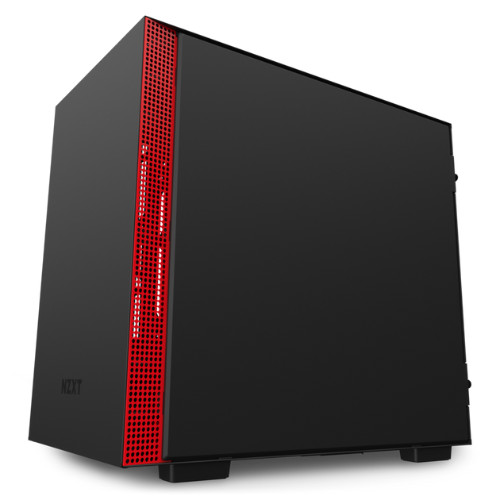 NZXT H210i Matte Black and Red PC Computer Mini Tower Case CA-H210I-BR