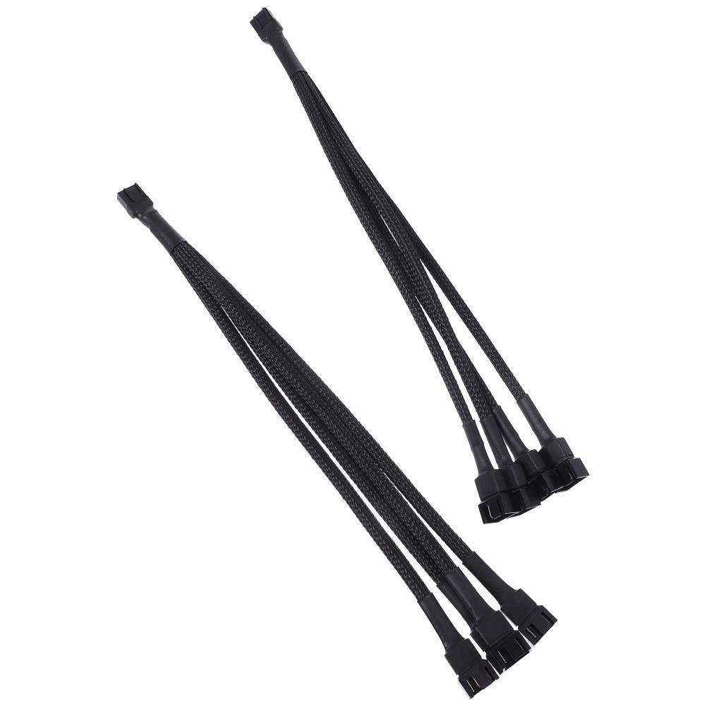 2Pcs Fan Extension Power Cable PVC Insulated Durable Fan Splitter Cable
