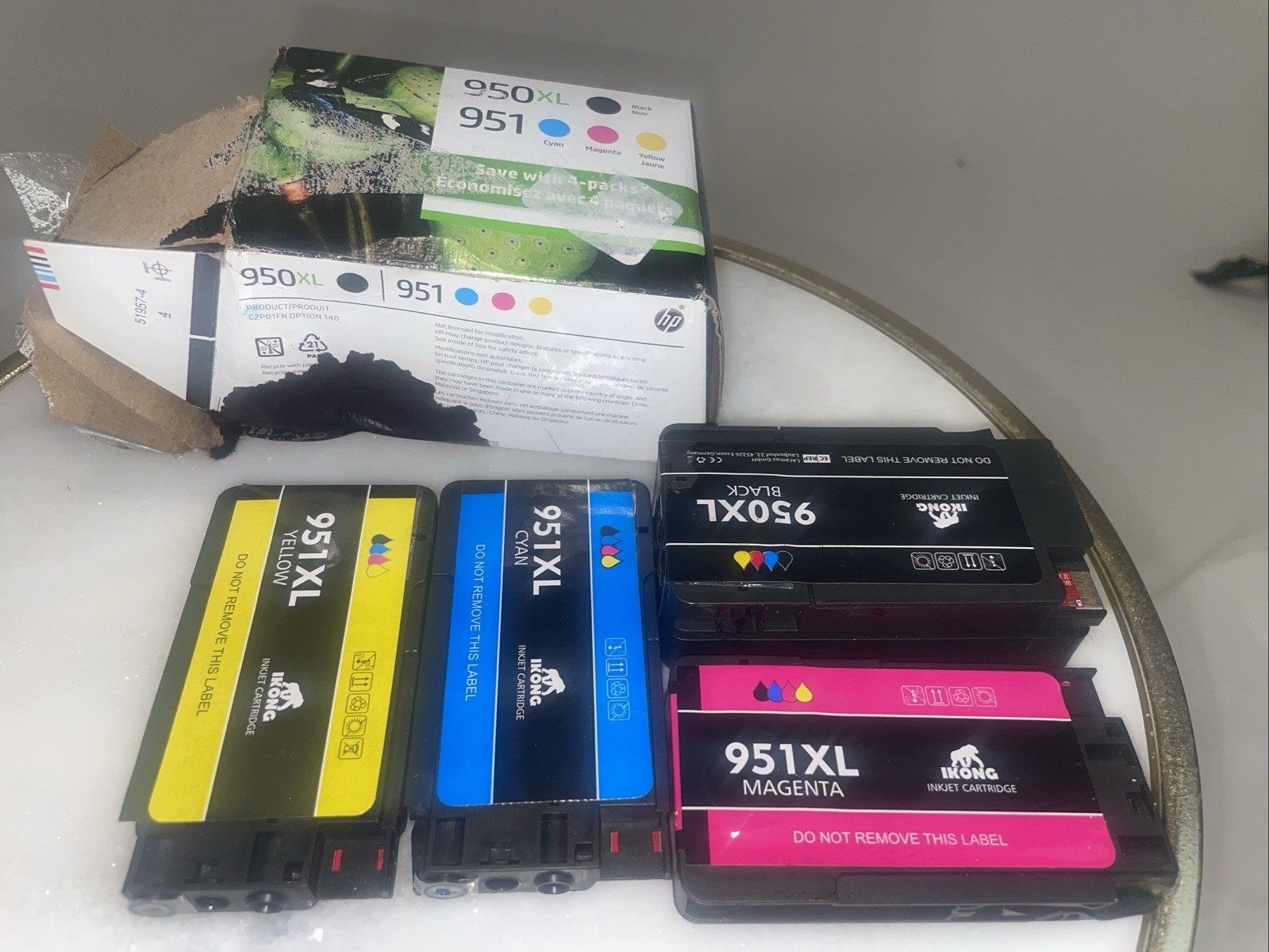 HP 950XL/951 (C2P01FN) Black/Cyan/Magenta/Yellow Ink Cartridge Open Box Exp 1/27