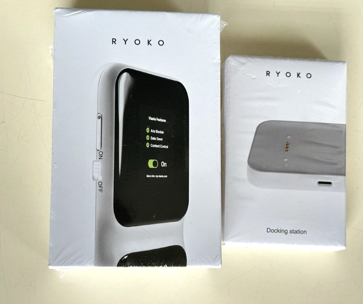 New Ryoko 4G LTE WiFi Hotspot Router w/ Dock Portable Home Travel BRAND NEW SEAL