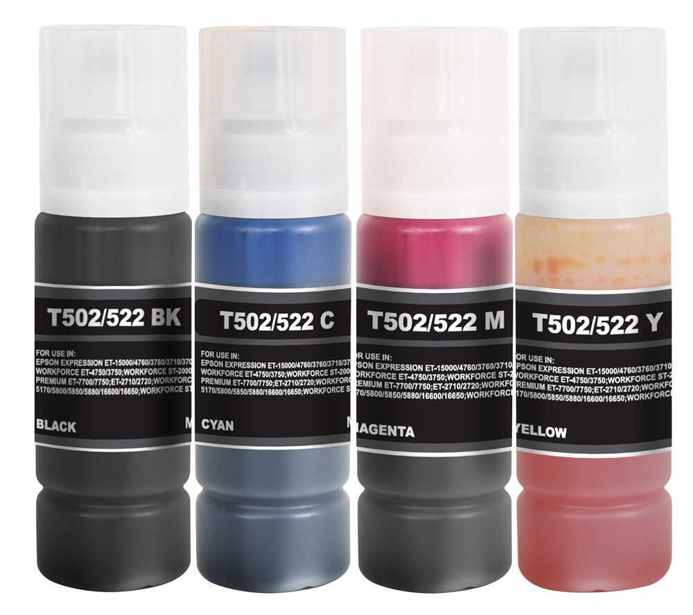4PK Replacement Ink Refill Kit fits Epson 522 ET-1110 ET-1810 ET-2400 ET-2710