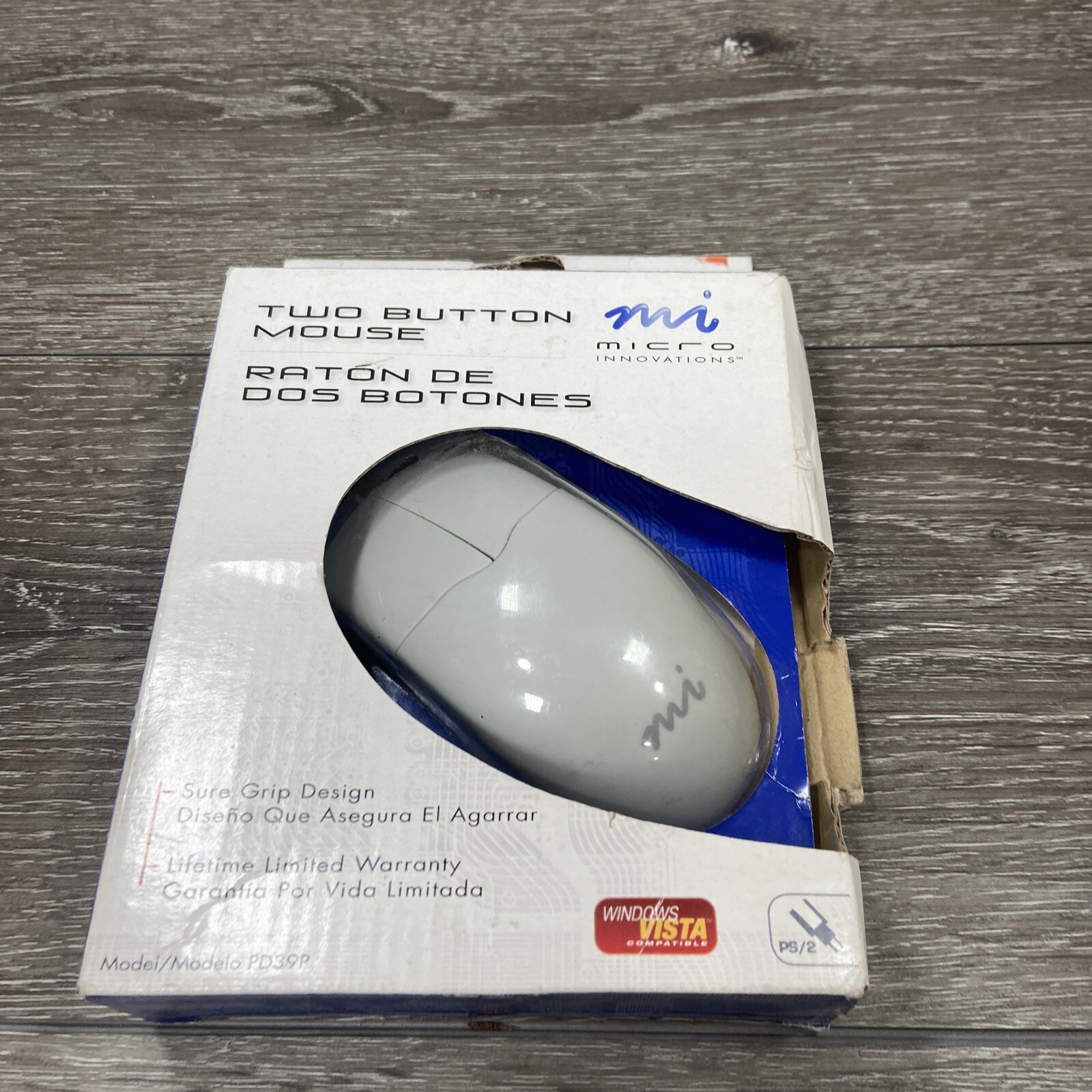 Micro Innovations Two Button Mouse Contour Hand With PS/2 Connection PD39P