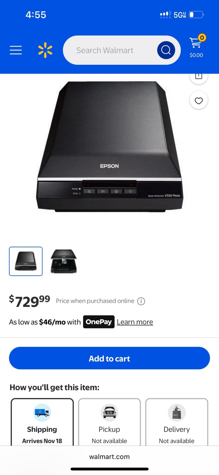 Epson Perfection V550 Photo Color Scanner