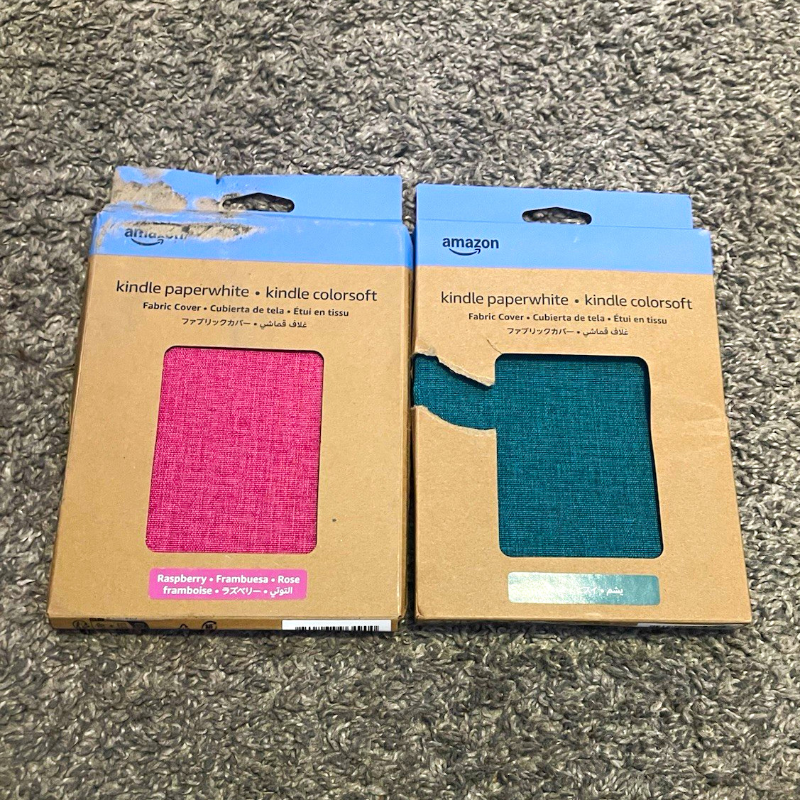 Amazon Fabric Cover for Kindle Paperwhite 12th Gen/Colorsoft 1st, Teal/Rasp
