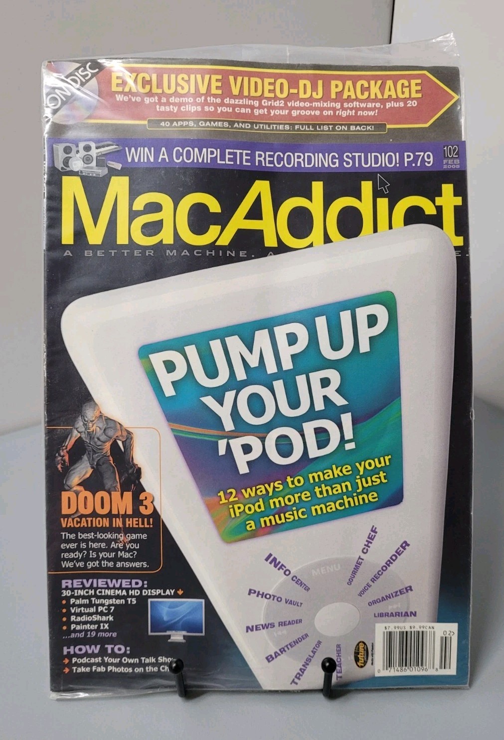 MacAddict Magazine February 2005 - NEW iPod Video DJ CD Grid2