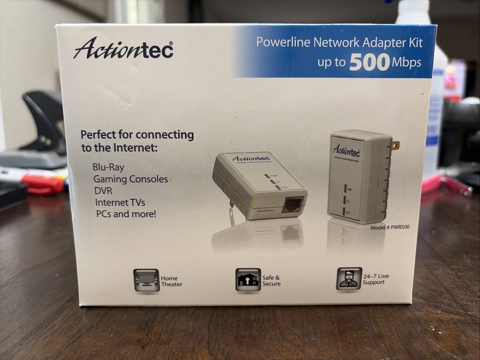 NEW Actiontec 500 Mbps Powerline Network Adapter Kit