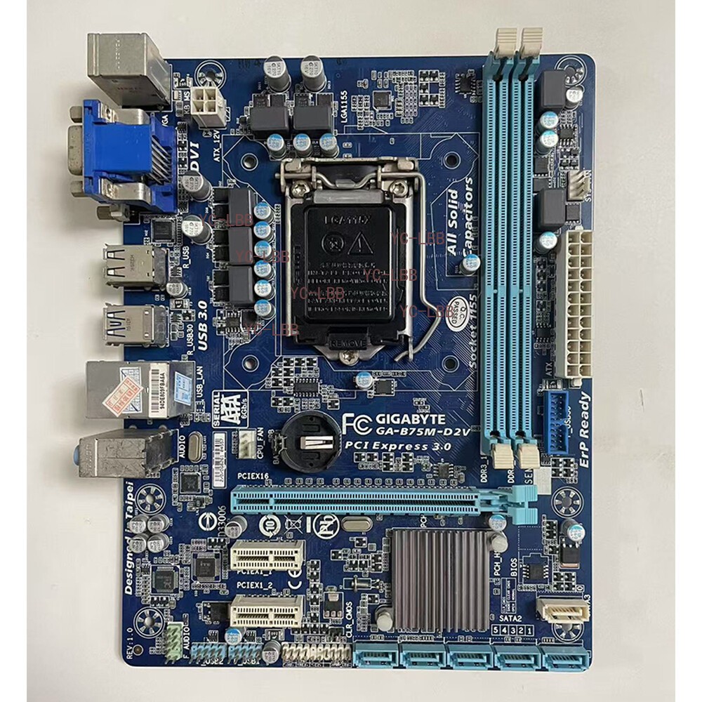FOR Gigabyte GA-B75M-D2V DDR3 16G USB3.0 SATA3.0 B75 Motherboard Test ok