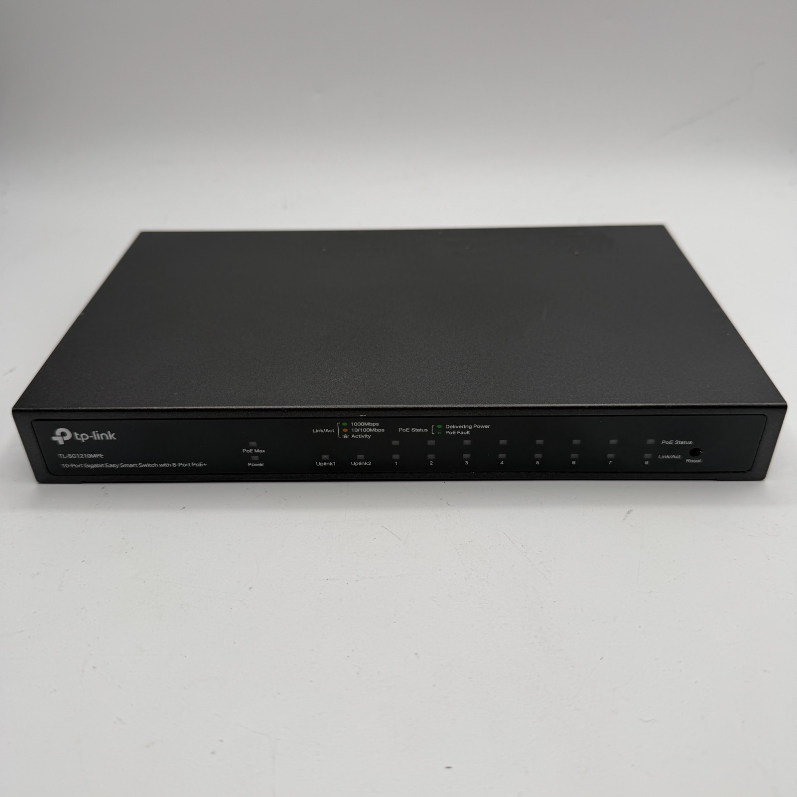 TP-Link TL-SG1210MPE 10-Port Gigabit Easy Smart 8-Port PoE+ Switch Tested Workin