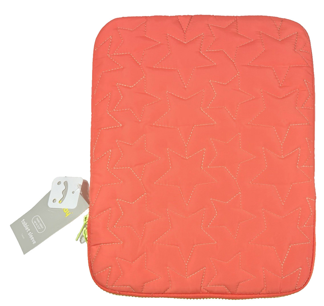 Heyday Tablet Sleeve Holds Up to 12.9" Orange Star Quilted NEW Target