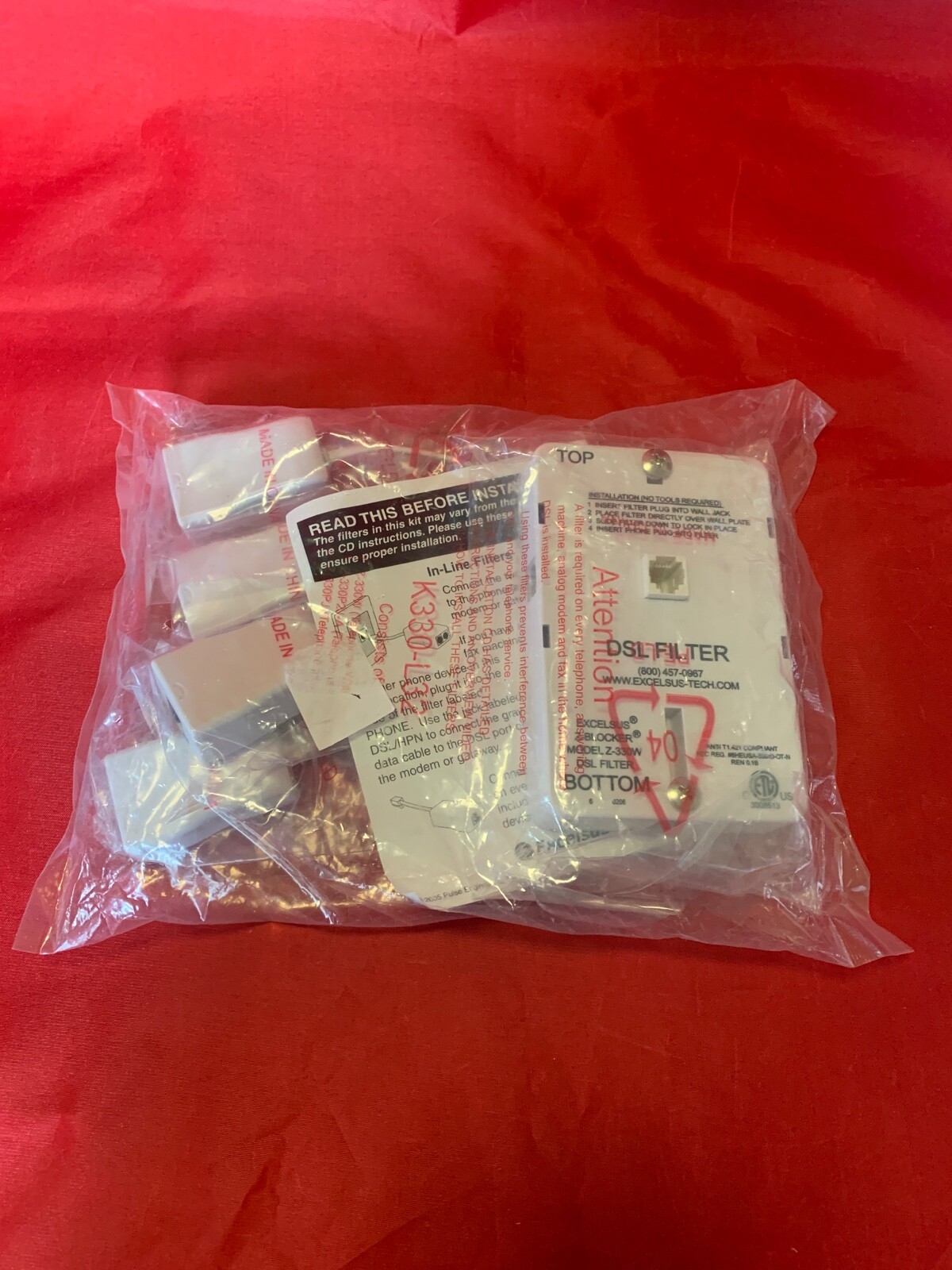 NEW NOS Excelsus DSL Filter Model Z-330W with 4 Plugs (6M)