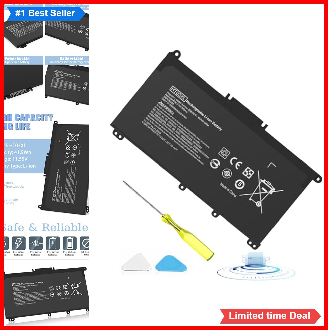 Laptop Battery 11.55V 41.9Wh Lithium Polymer Rechargeable for HP Pavilion 15 17