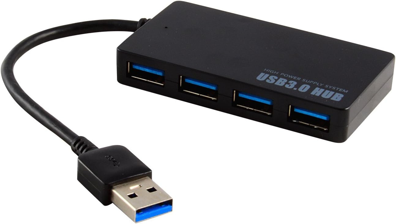 Protronix 4 Port USB 3.0 Hub Compact and Portable for PC Mac Laptop and Desktop