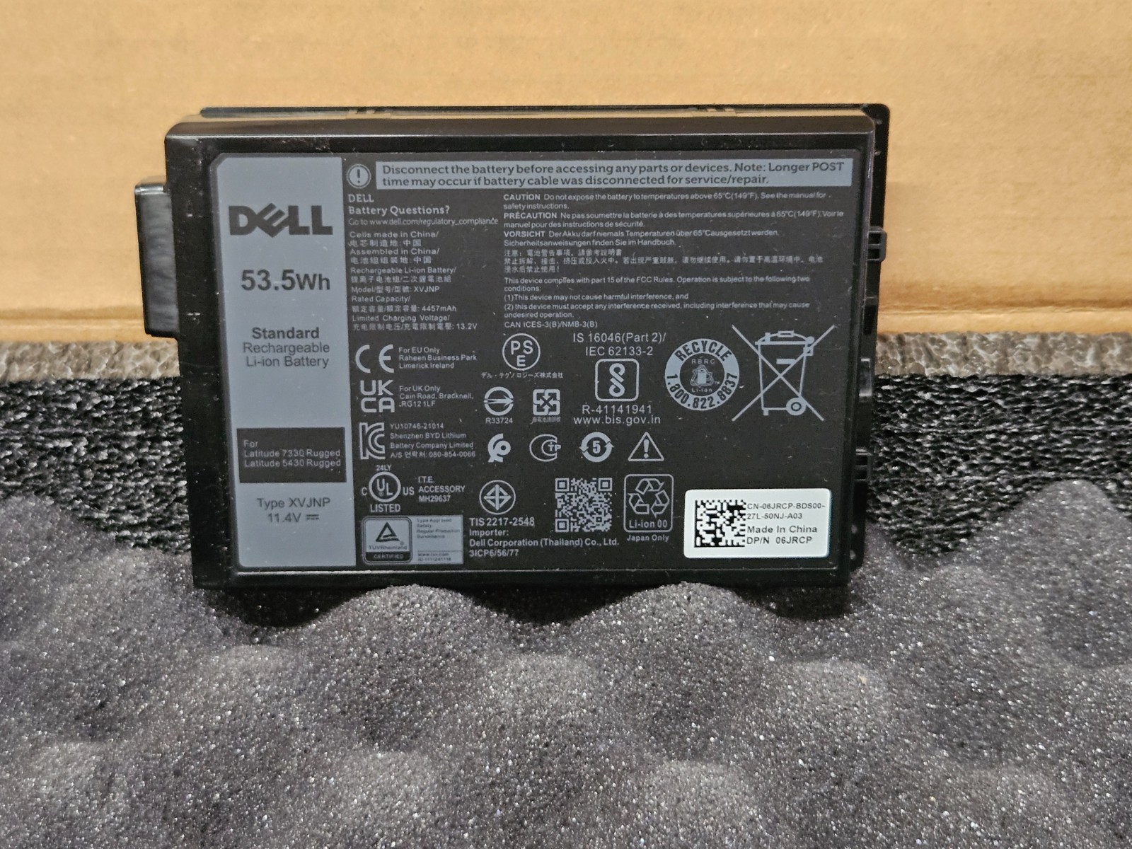NEW OEM Dell Battery Latitude 5430 7330 Rugged Extreme 53.5Wh 11.4V 06JRCP XVJNP