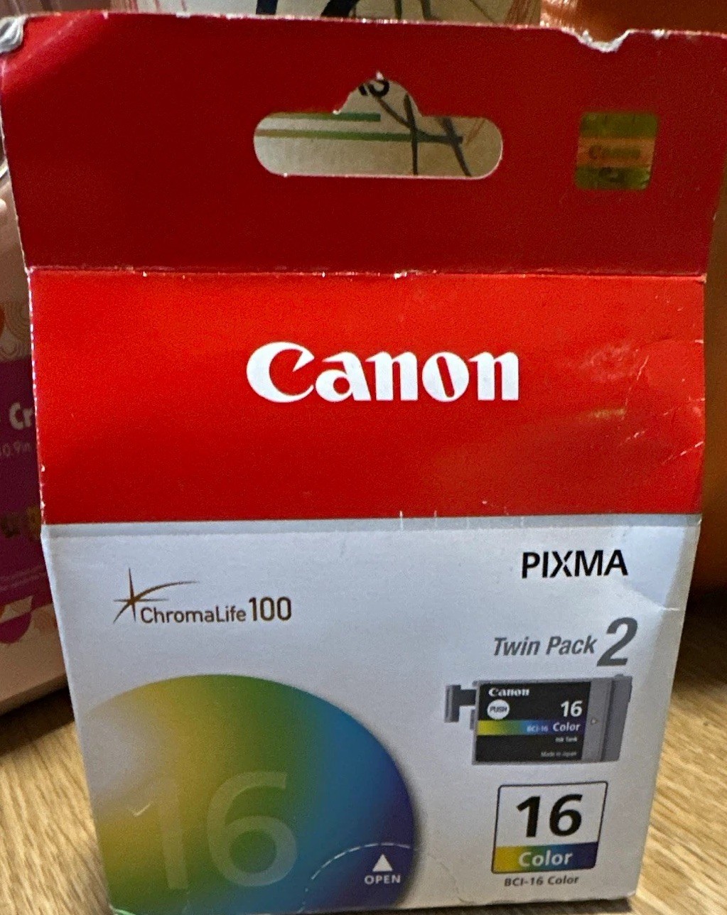 Canon PIXMA BCI-16 Genuine Original Color Inkjet Cartridges Twin Pack 2