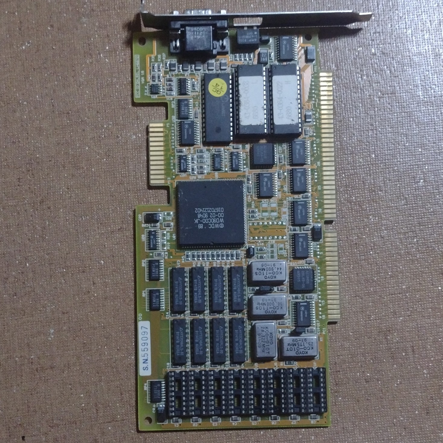 WDC WD90C00-JK Western Digital 256KB 16bit ISA video card