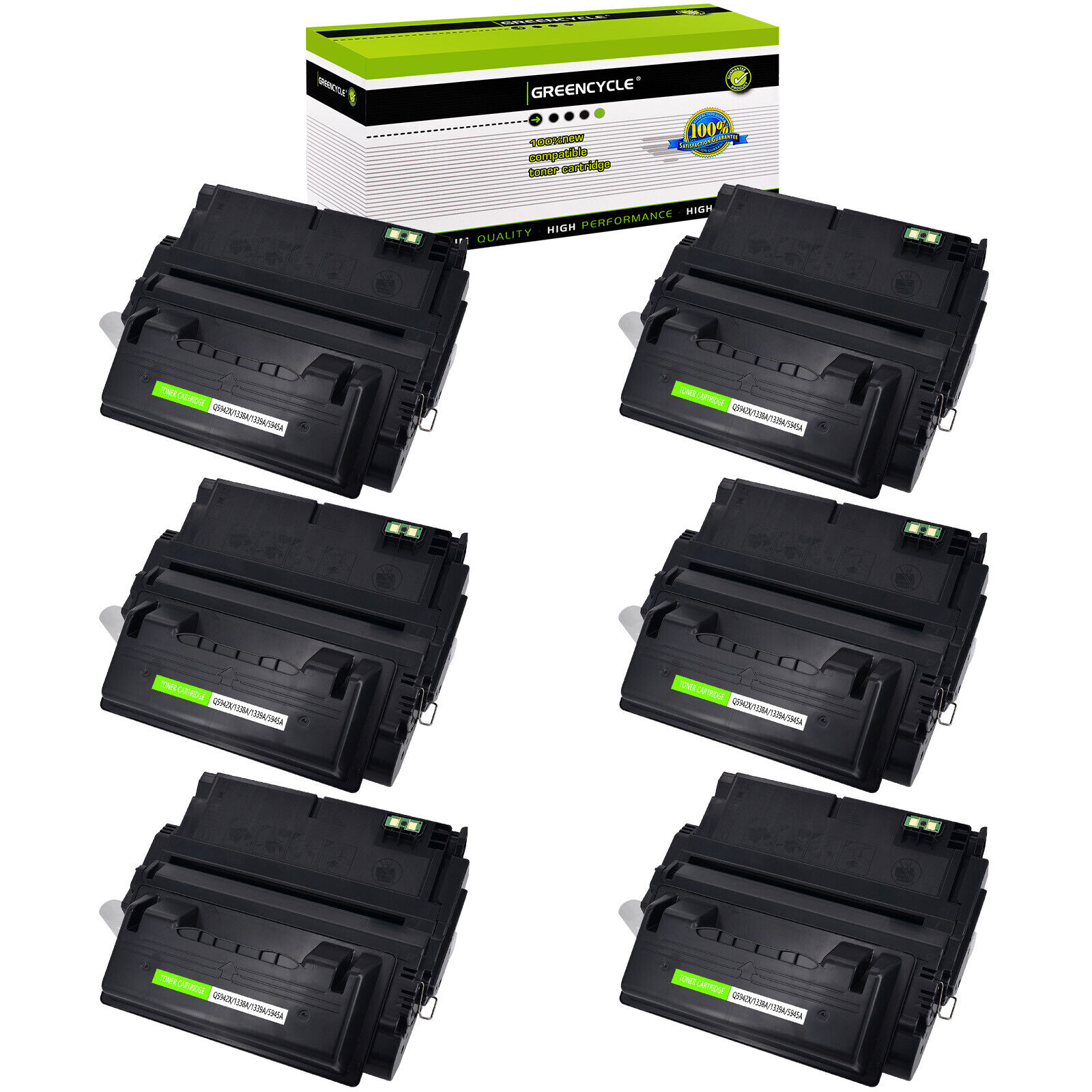 6PK High Yield Q1339A 39A Toner for HP LaserJet 4300tn 4300dtn 4300dtns Printer