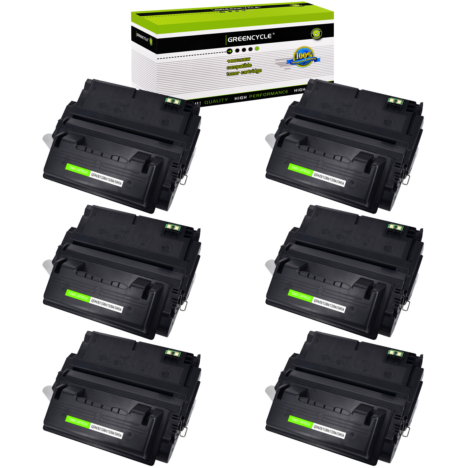 6PK Q5945A BK Toner Cartridge Fits For HP 45A M4345xm 4345mfp 4345xm High Yield