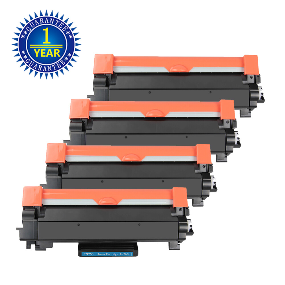 4PK TN760 Toner Cartridge for Brother TN730 MFC-L2710DW DCP-L2550DN HL-L2405W