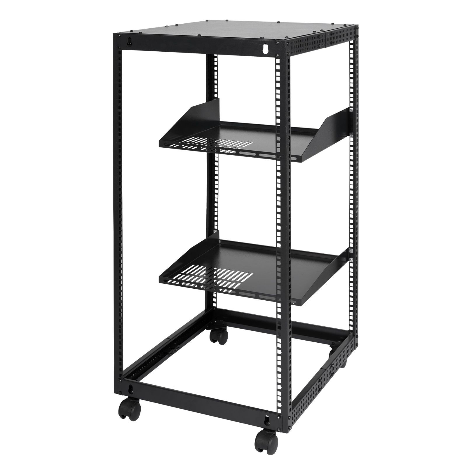 20U Open Frame Server Rack, 23-40 in Adjustable Depth, Free Standing