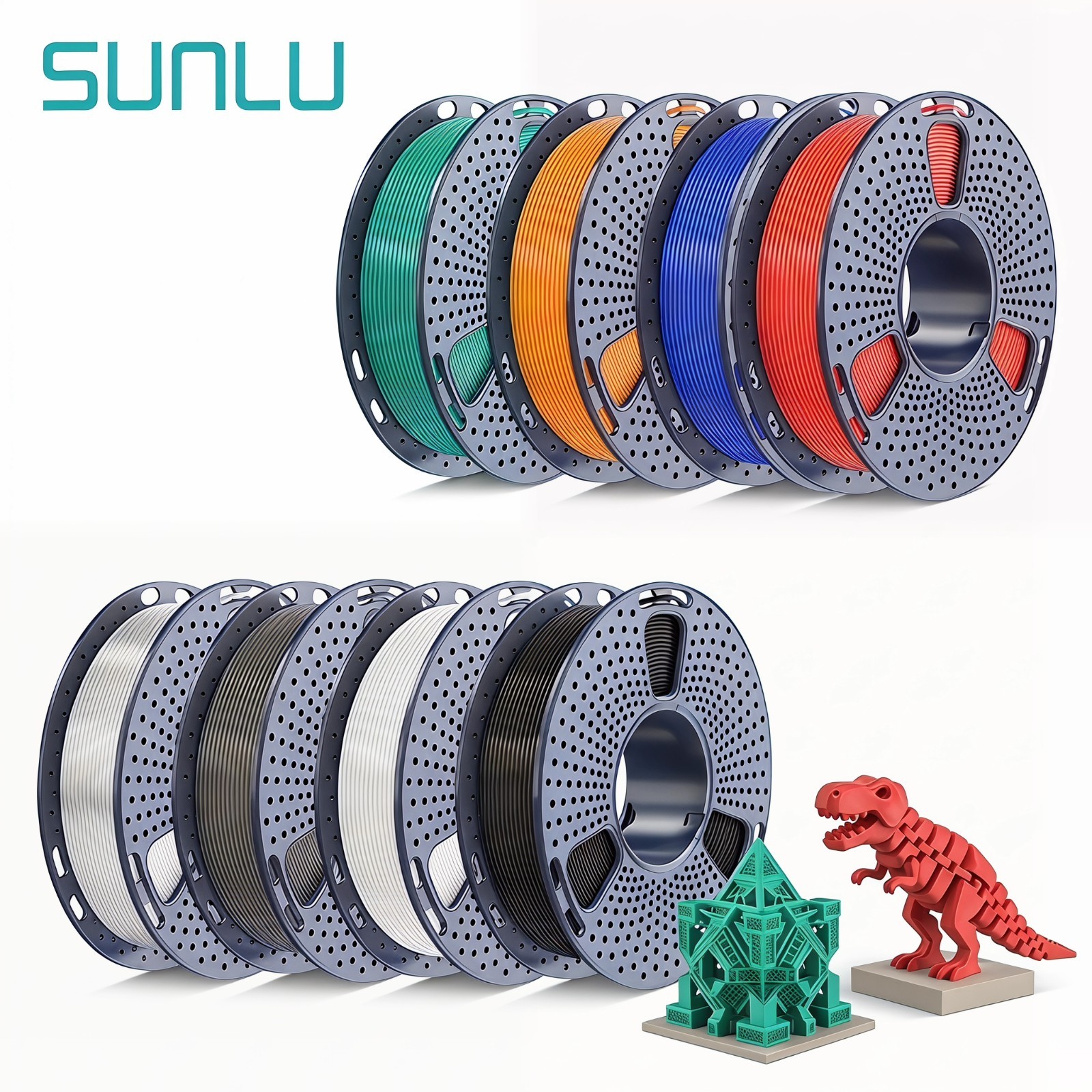 SUNLU 3D Printer FIlament Bundle 250g PLA/PETG filament 1.75mm