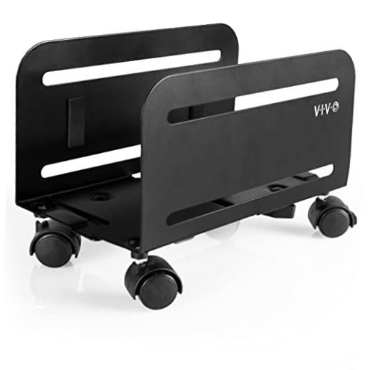 VIVO Computer Mid-Tower Case, CPU Steel Rolling Stand, Mid Tower Cart