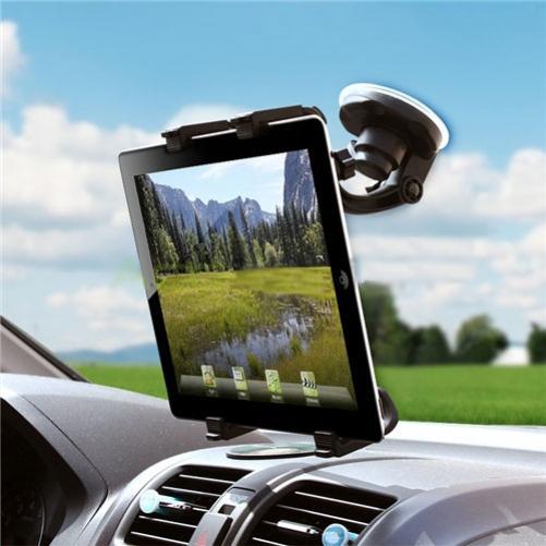 PREMIUM CAR MOUNT DASH WINDSHIELD GLASS TABLET HOLDER SWIVEL CRADLE DOCK STAND