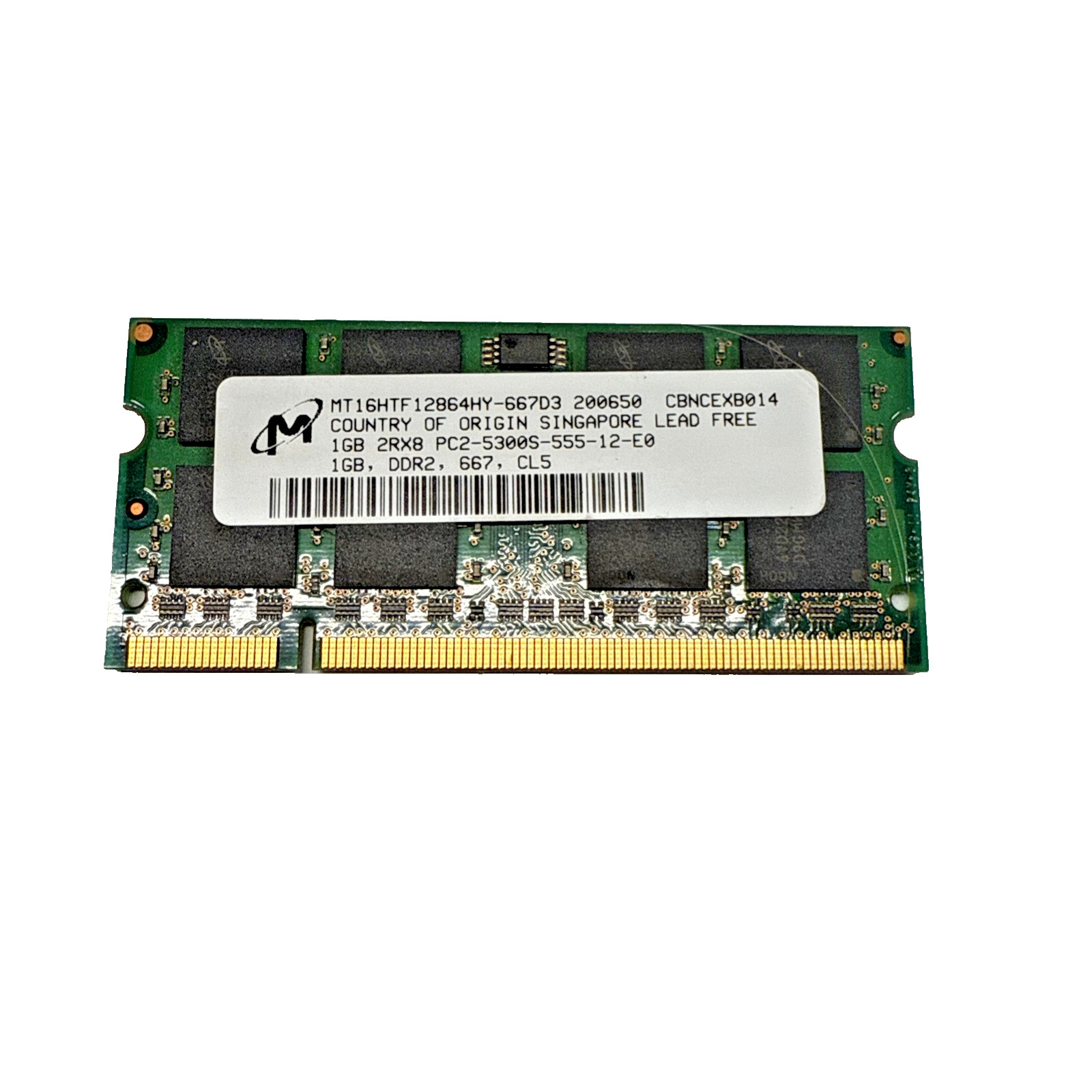 Micron 1GB DDR2 PC2-5300 667MHz SO-DIMM MacBook RAM