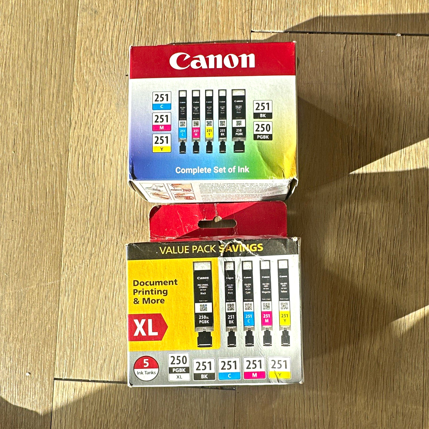 Set of two. Canon Genuine Inkjet Value Pack PGI-250 CLI-251 BK/C/M/Y 5-Pack