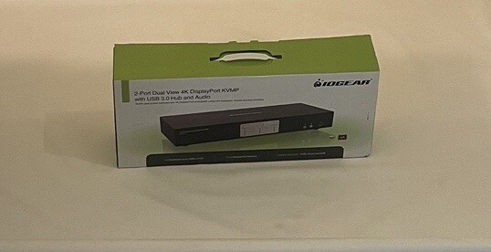 IOGEAR 2-Port Dual View 4K Display Port KVMP w/ USB 3.0 Hub & Audio