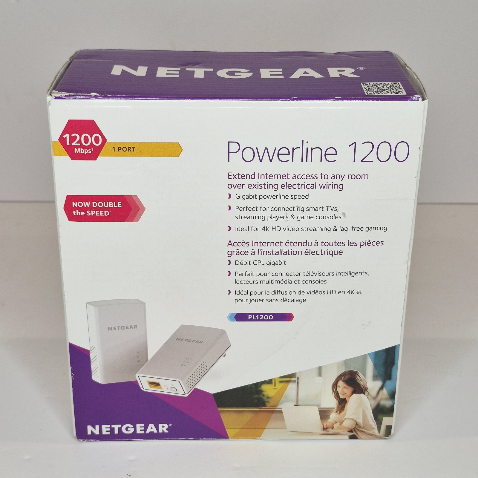 📡 NETGEAR Powerline 1200 PLP1200-100PAS Gigabit Ethernet Adapter Kit Complete