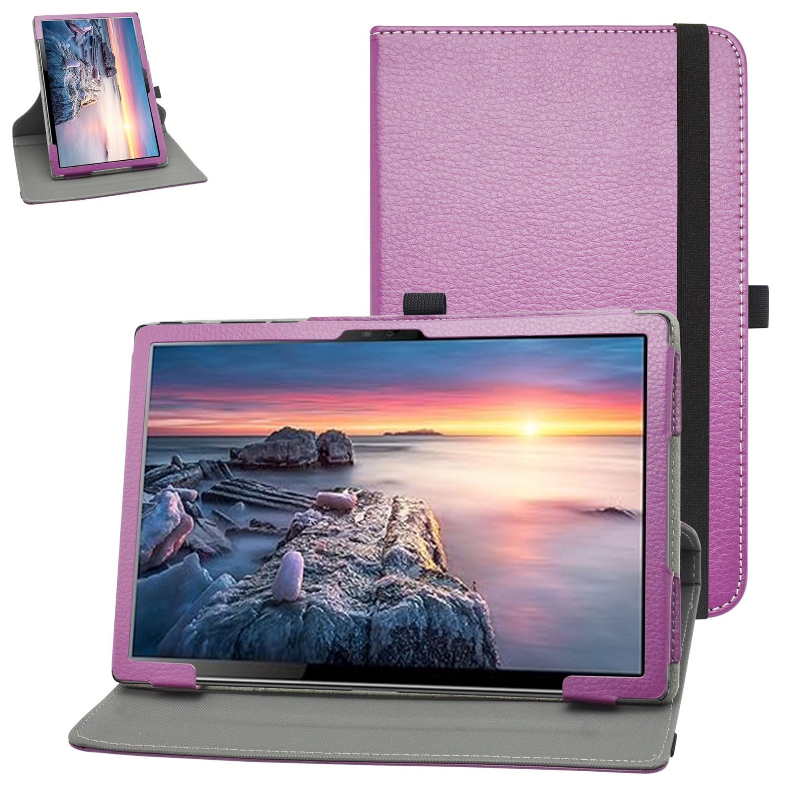 Cute Patterned Case for BYYBUO SmartPad A10 10.1" - 360 Degree Rotary Stand, Bla