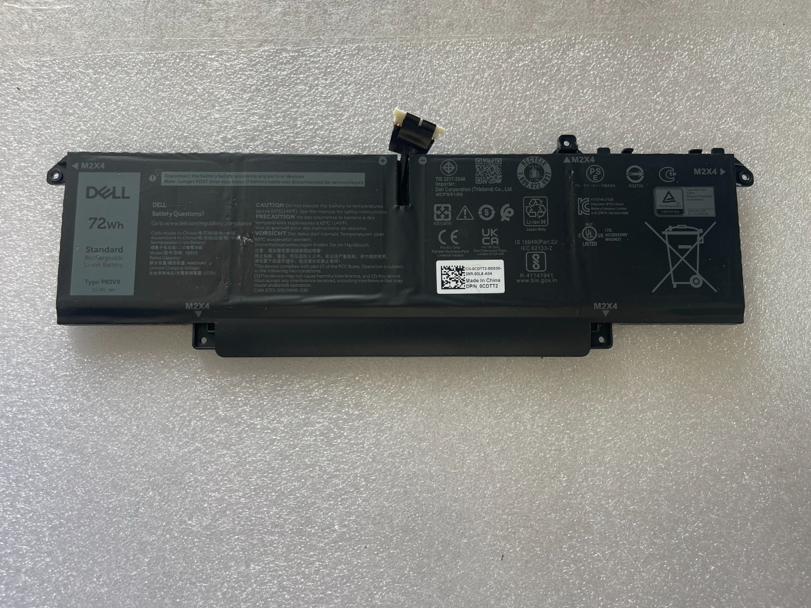 Geniune P83V9 72Wh Battery For Dell Precision 5470 5480 5490 P154G 0YXP8T CDTT2