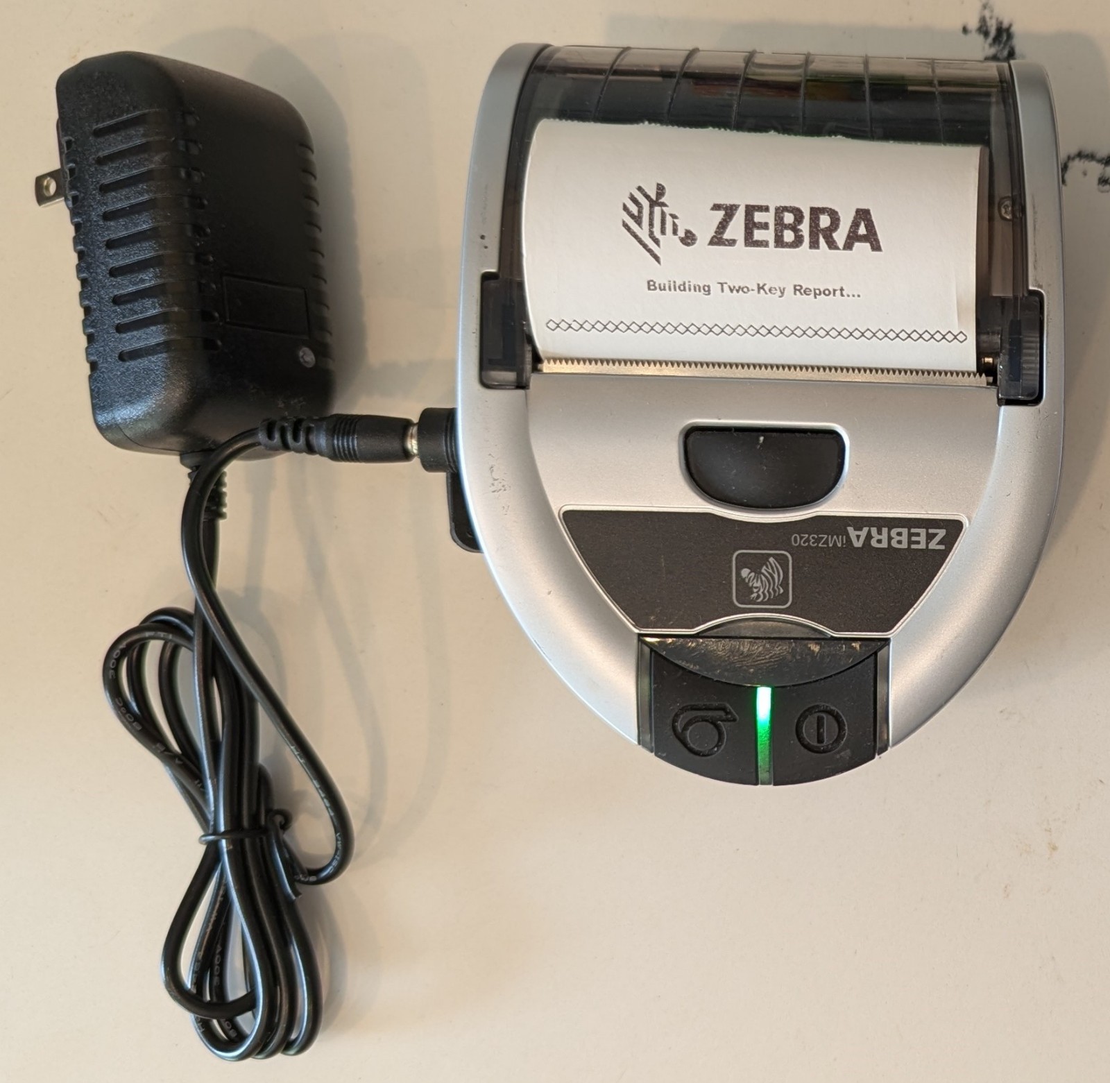 Zebra iMZ320 Mobile Thermal Wireless Receipt 3" Printer, Battery, new AC Adapter