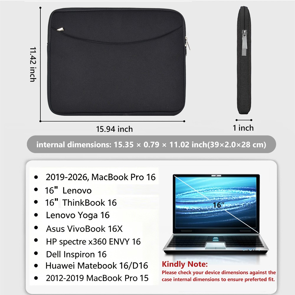 For MacBook Neo 13" A3404 Sleeve Bag + Hard Shell Case w/Keyboard Screen Cover